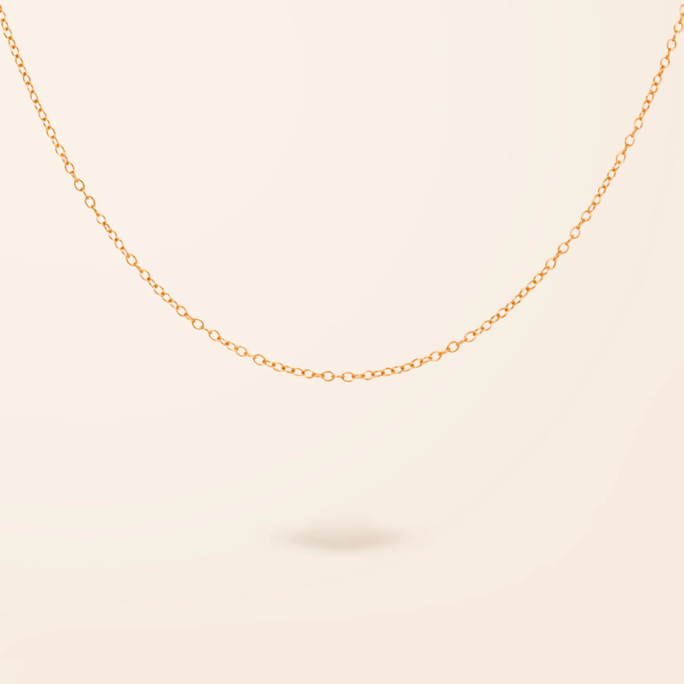 14K Gold Cable Link Necklace