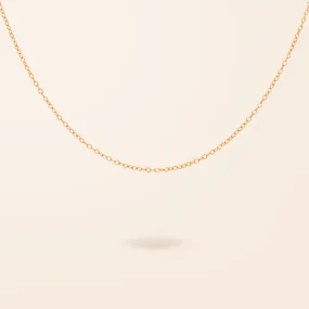 14K Gold Cable Link Necklace