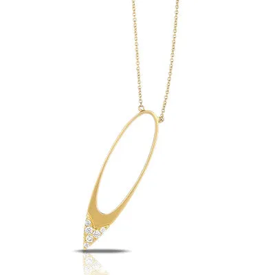 Yellow Gold Necklace by Doves with Satin Finish