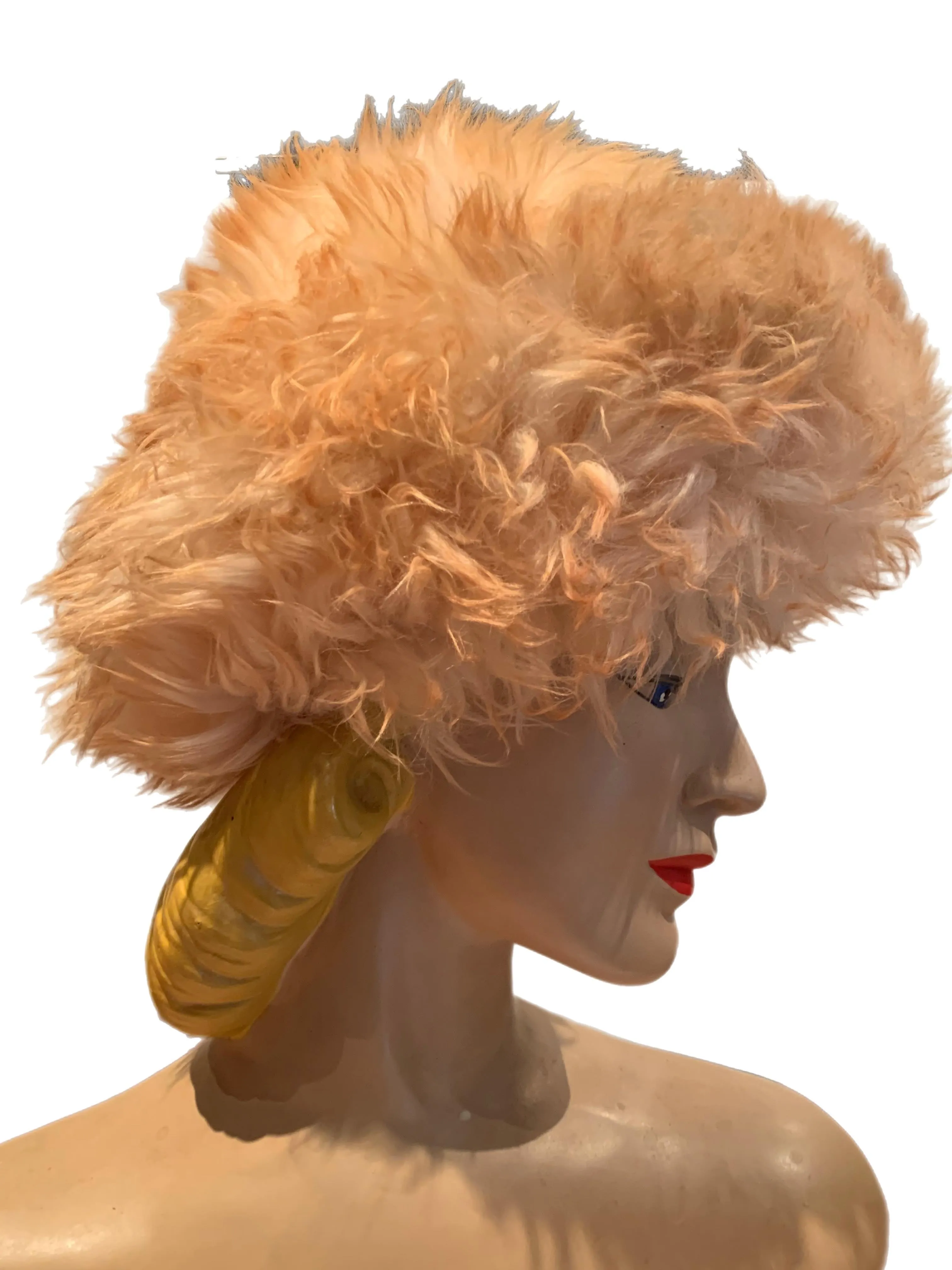 1970s Shearling Rocker Hat with Cinnamon Tips