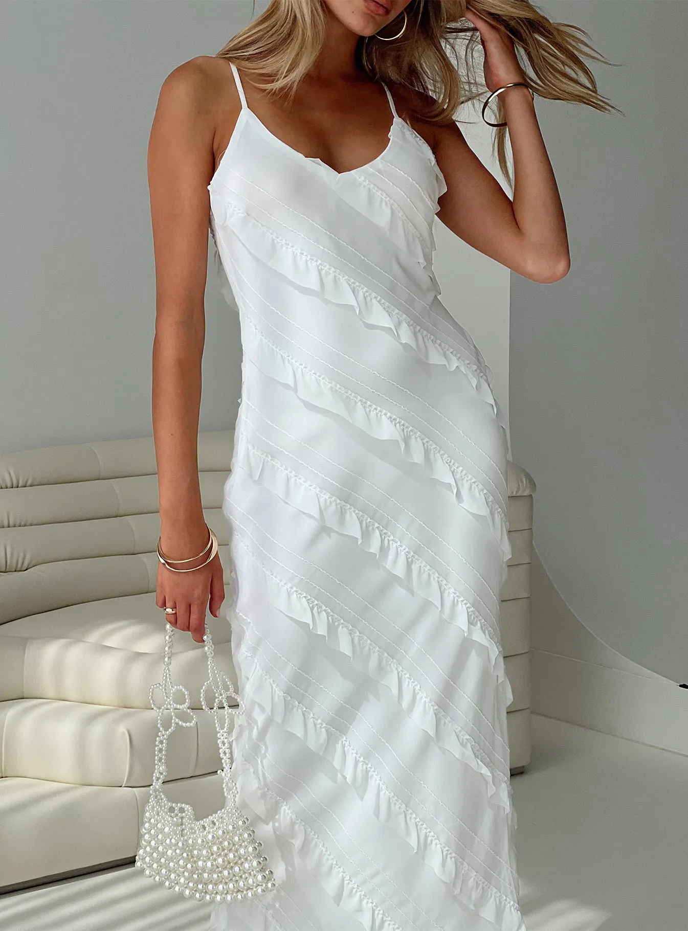 White Lars Maxi Dress