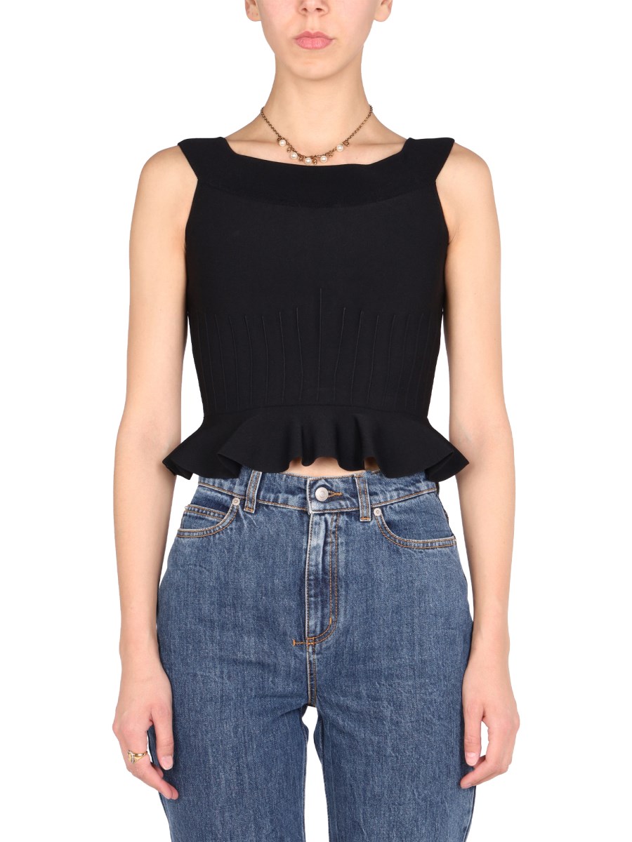 Alexander McQueen Ruffles Knit Top