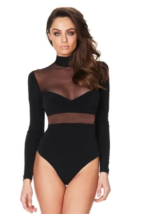 Black Mesh Bodysuit