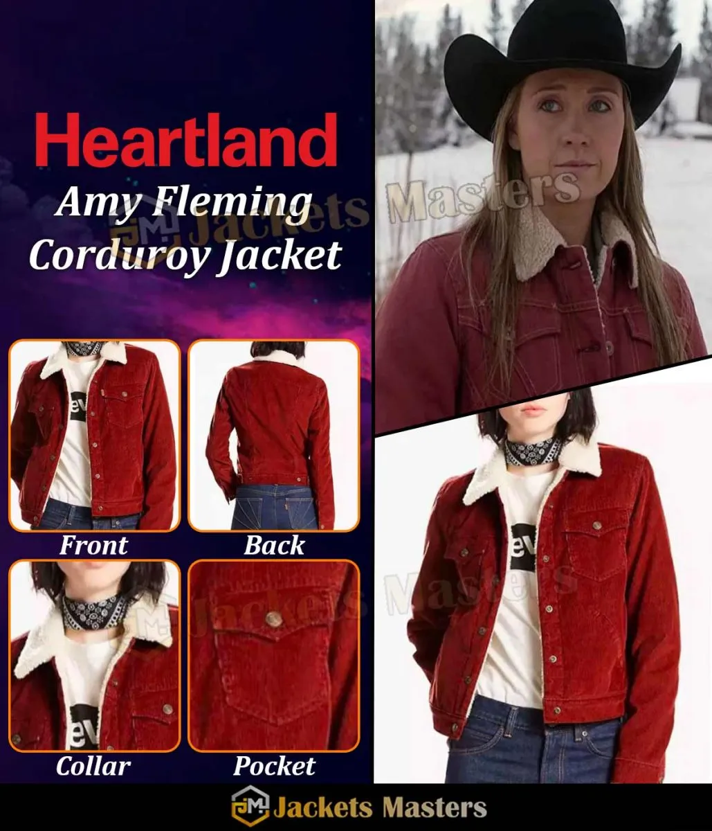 Amber Marshall Heartland Corduroy Burgundy Jacket