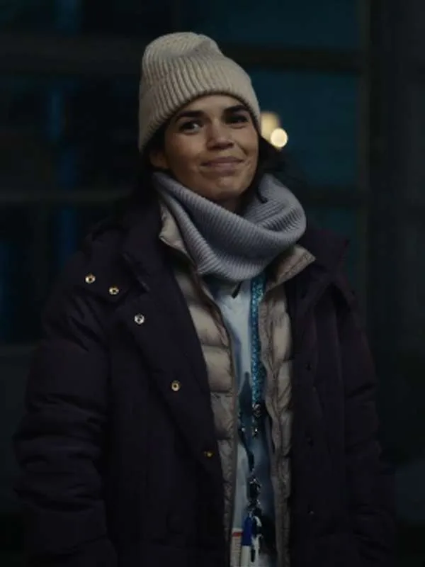 Dumb Money 2023 Puffer Coat by America Ferrera