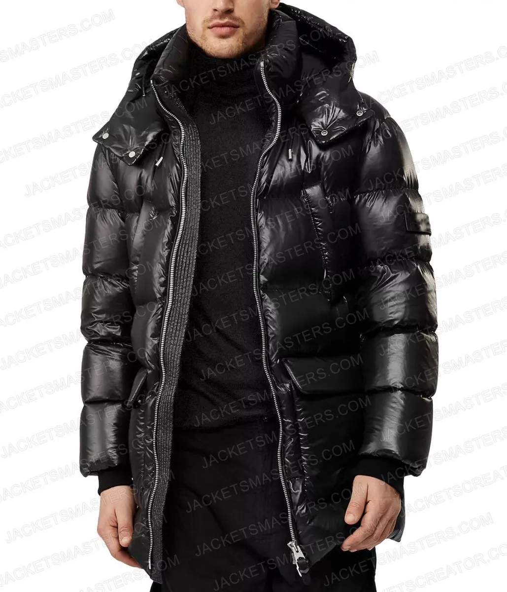 Black Blasted Puffer Jacket by André Sørum