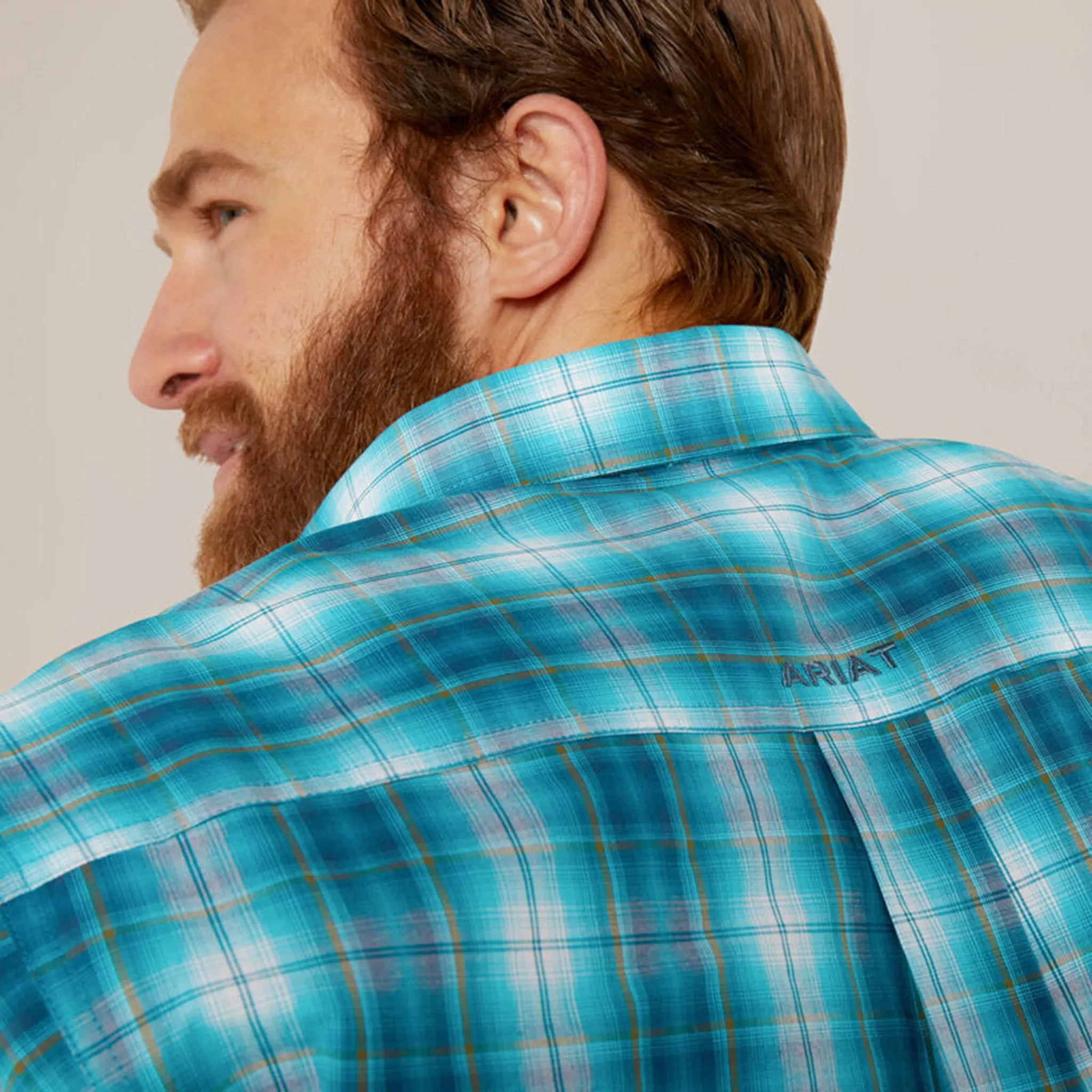 Blue/White Plaid Shirt for Men by Ariat