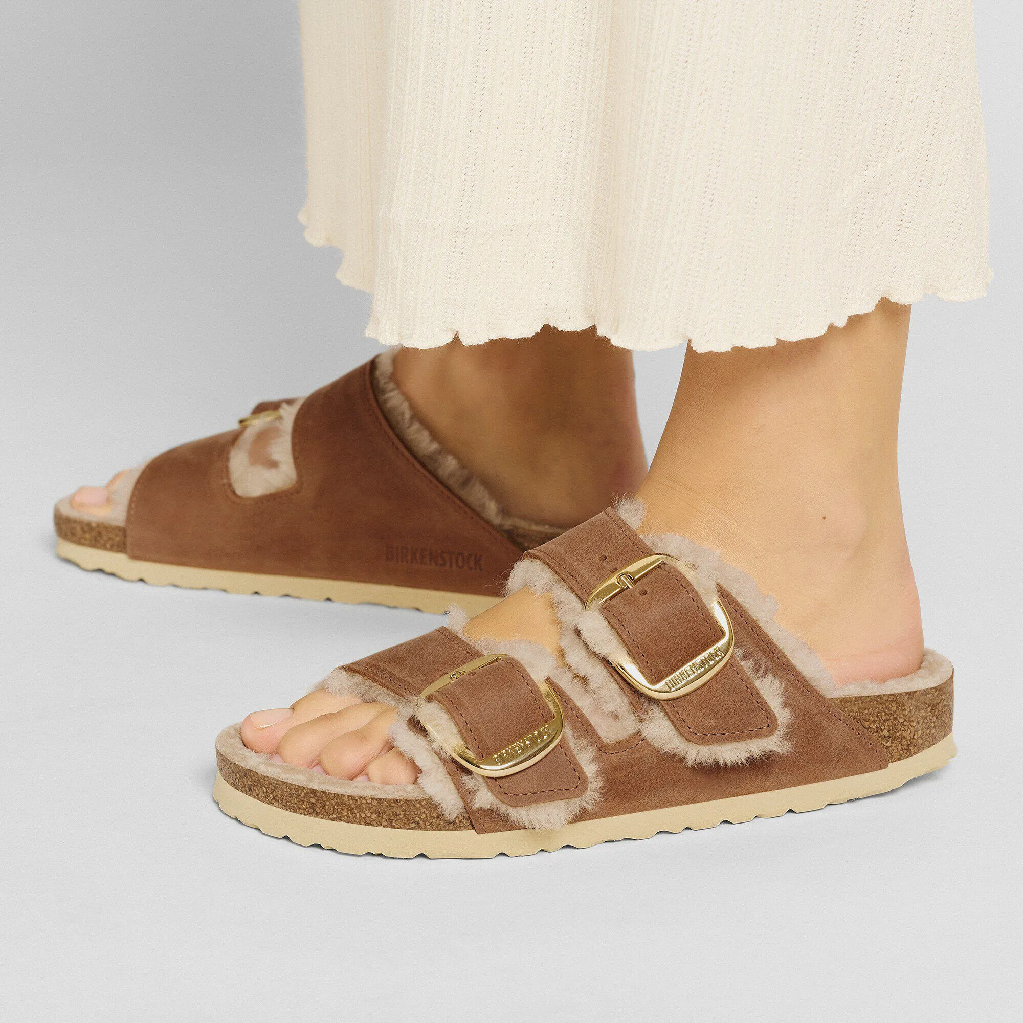 Shearling Leather Sandals