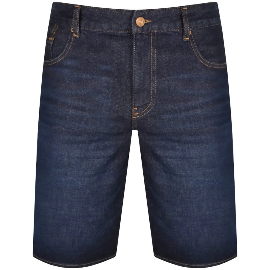 Armani Exchange Blue J65 Slim Denim Shorts