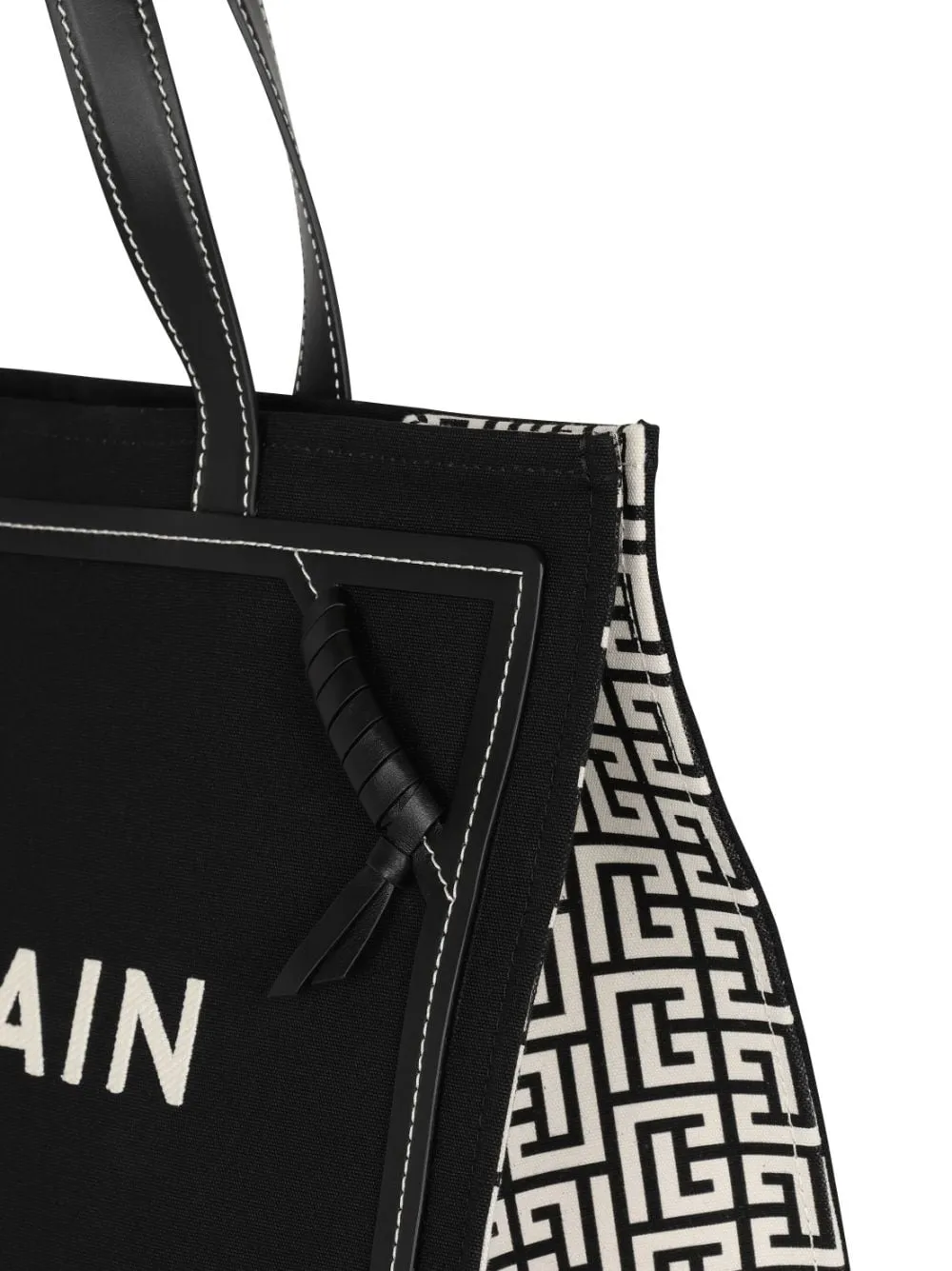 B-Army Canvas And Leather Medium Tote Bag