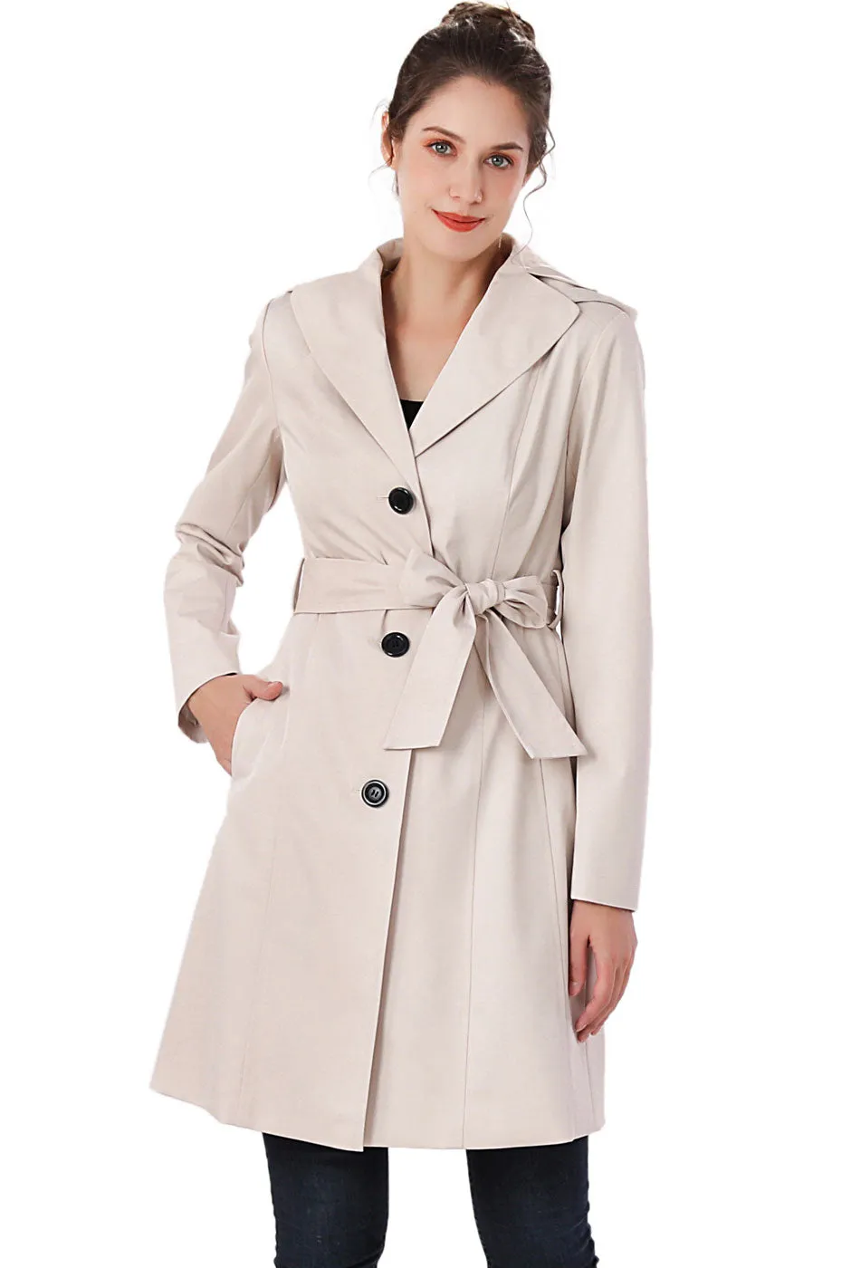 Waterproof Hooded Trench Coat for Women