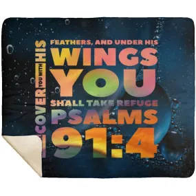 Bible Verse Mink Sherpa Blanket - Psalm 61:2