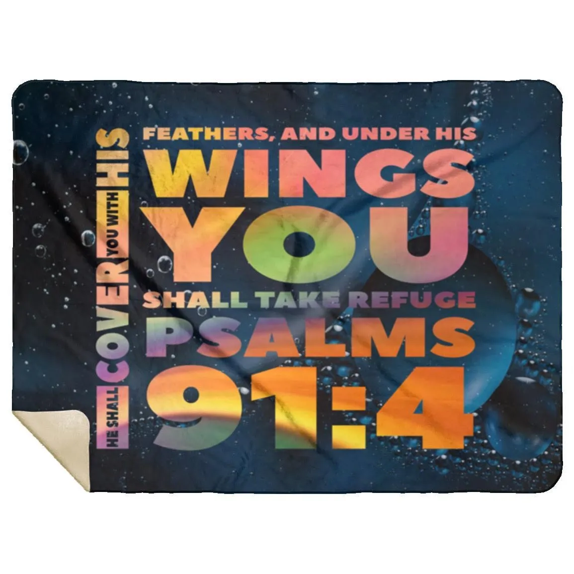 Bible Verse Mink Sherpa Blanket - Psalm 61:2