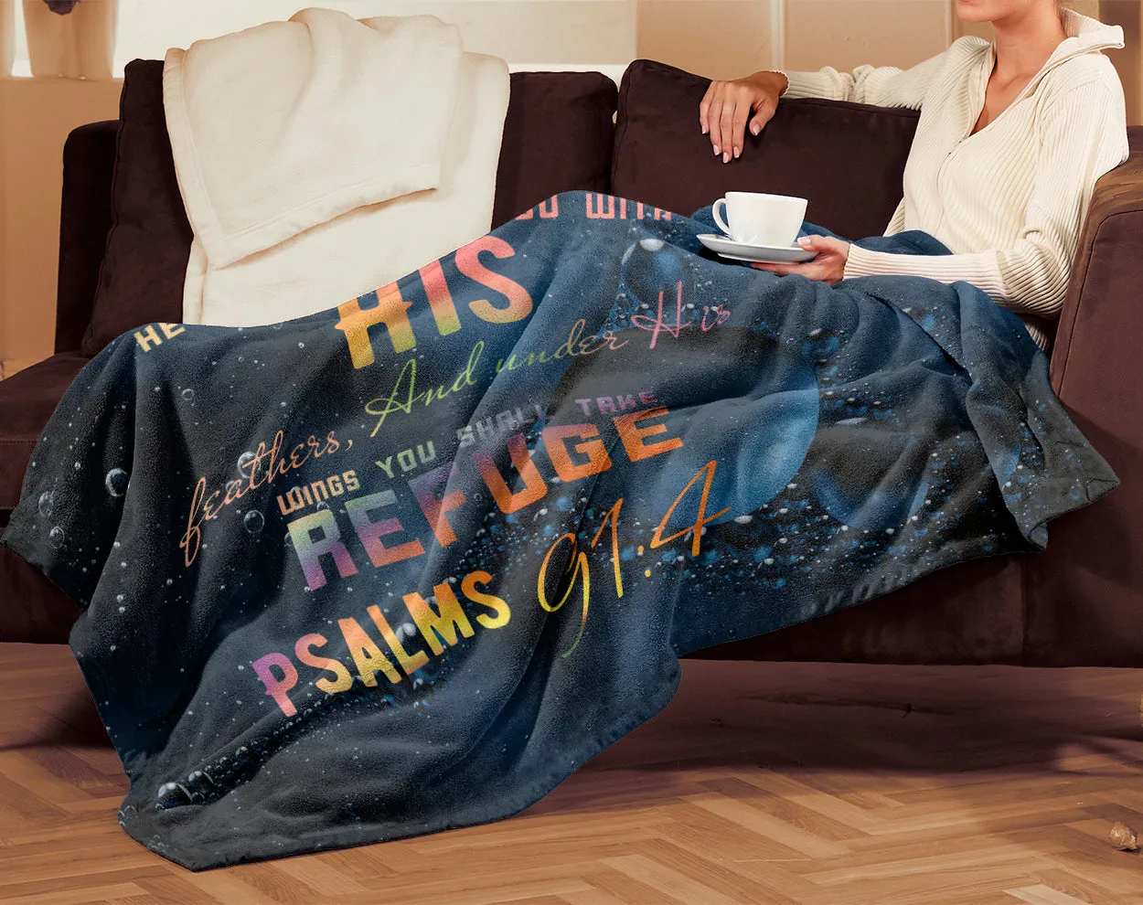 Bible Verse Mink Sherpa Blanket - Psalm 73:26