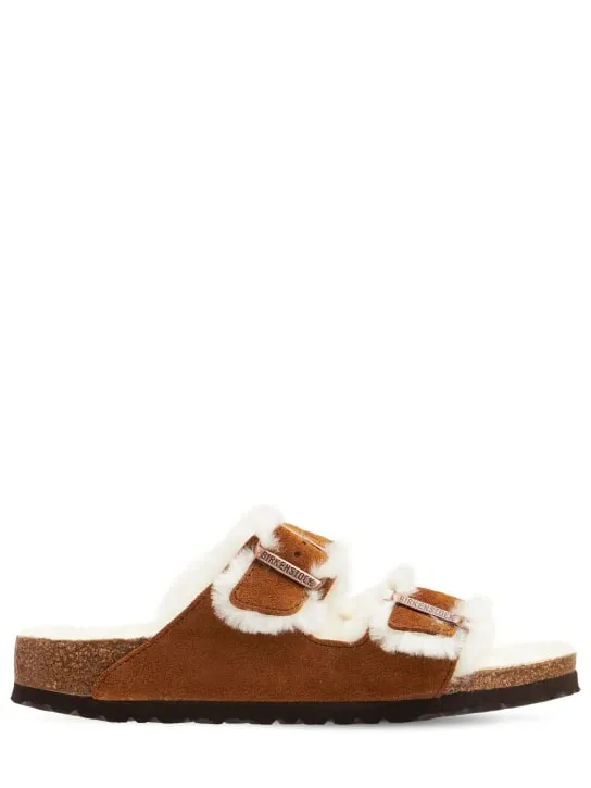 Shearling & Suede Arizona Sandals by BIRKENSTOCK