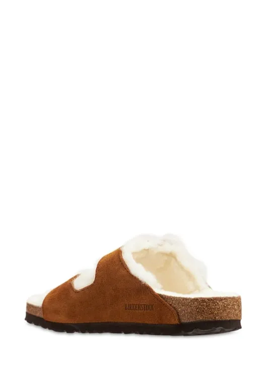 Shearling & Suede Arizona Sandals by BIRKENSTOCK