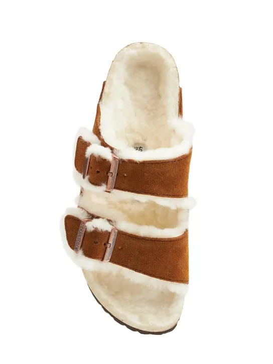 Shearling & Suede Arizona Sandals by BIRKENSTOCK