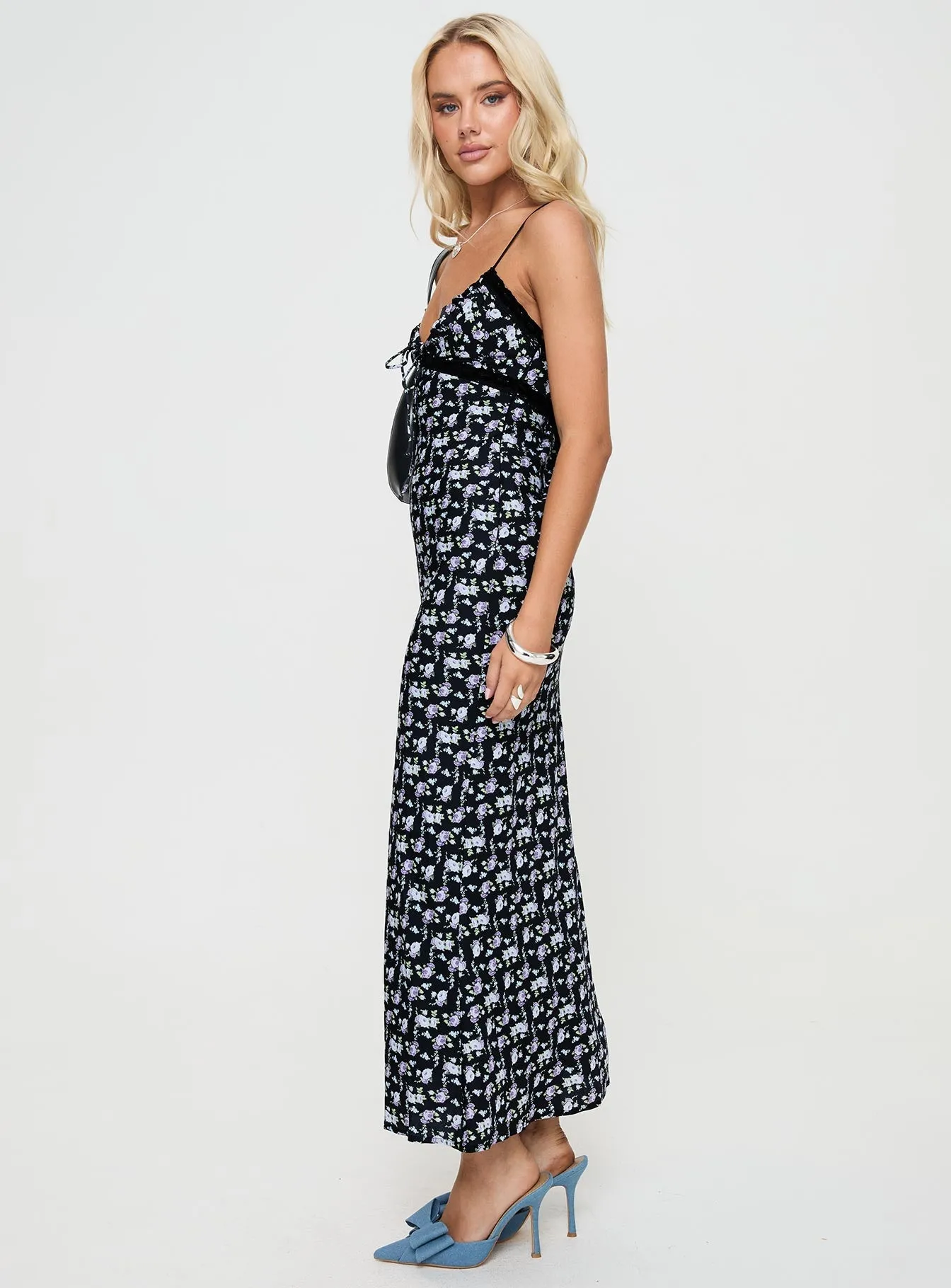 Black Floral Maxi Dress