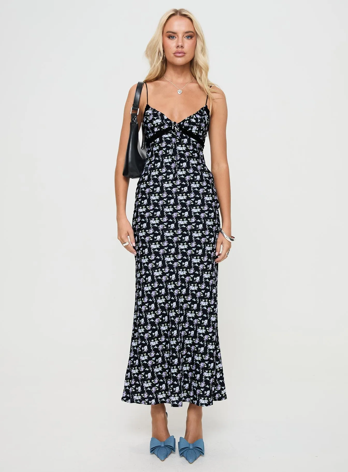 Black Floral Maxi Dress