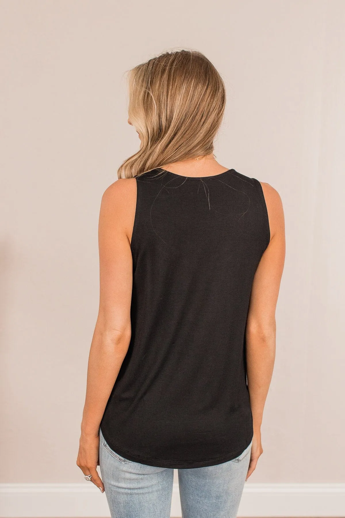 Black Knit Tank Top