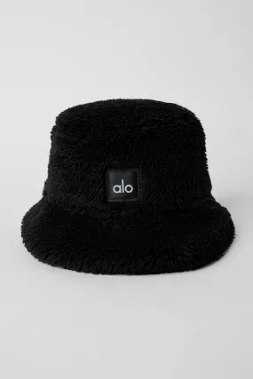 Black Foxy Sherpa Bucket Hat