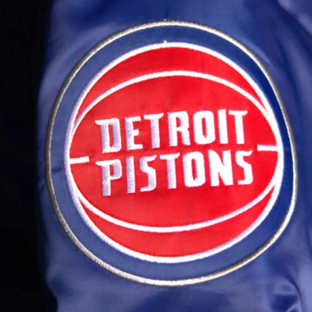 Blue Down Bubble Jacket for Detroit Pistons fans