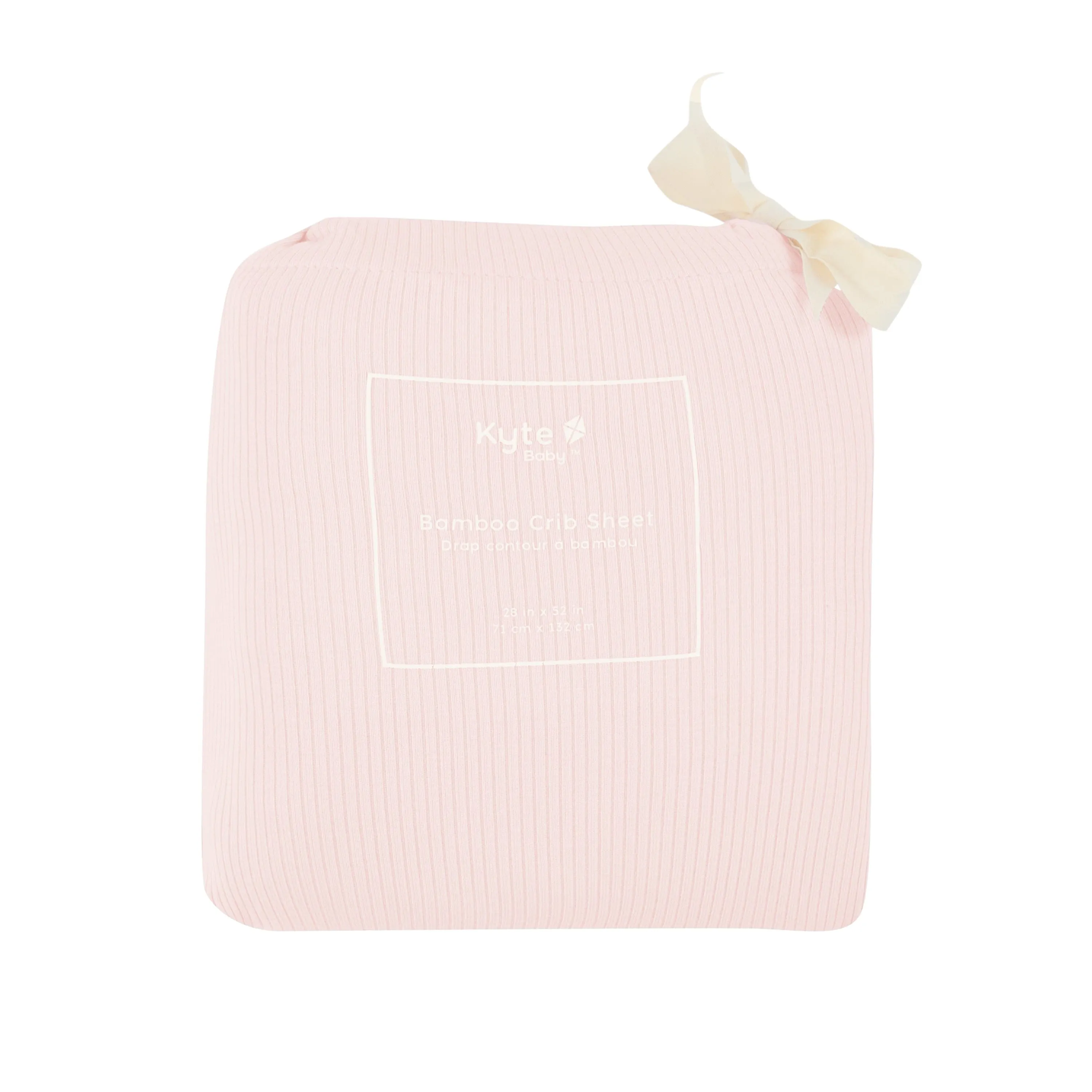 Blush Ribbed Crib Sheet