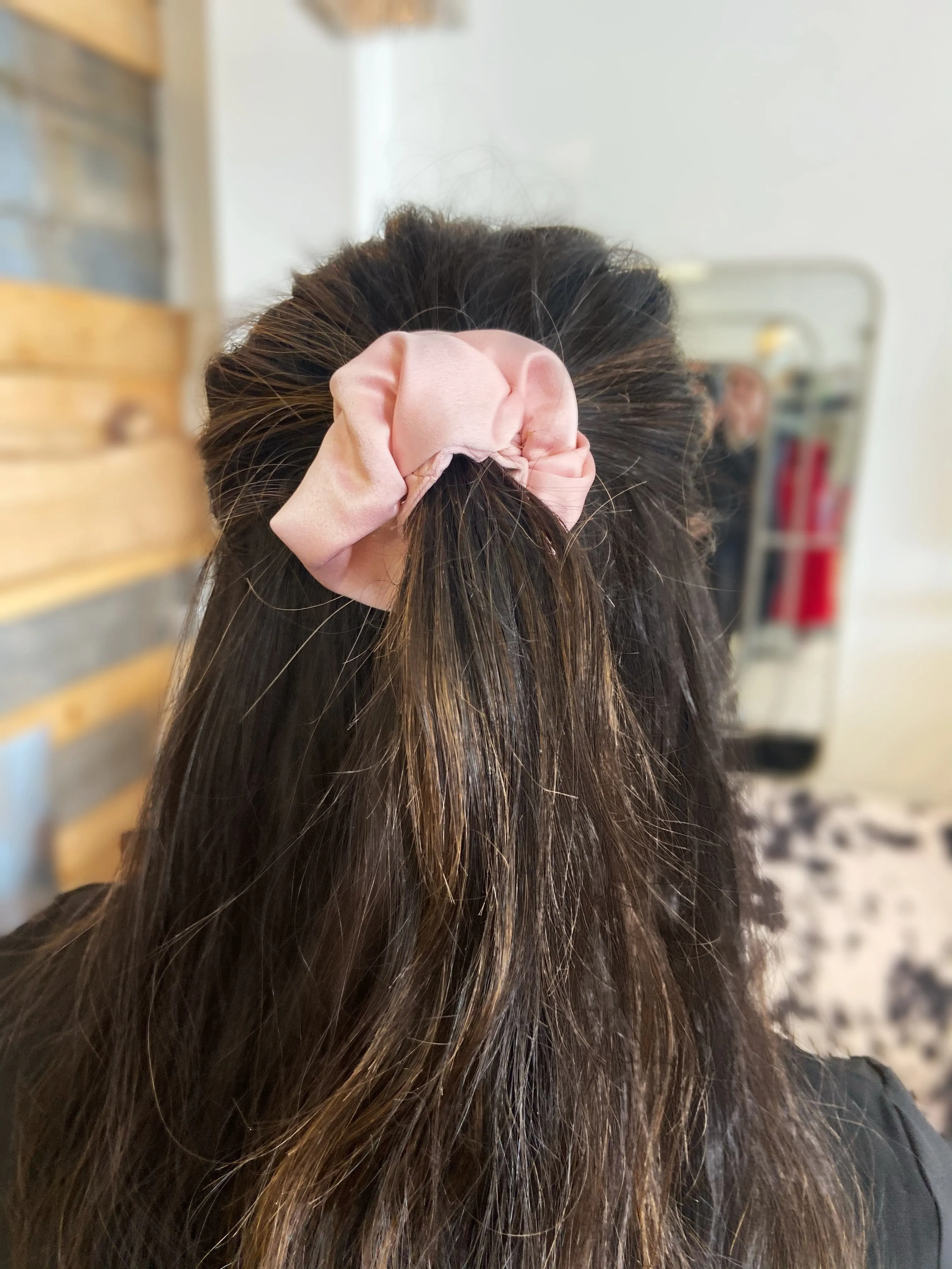 Satin Scrunchie in Blush Color