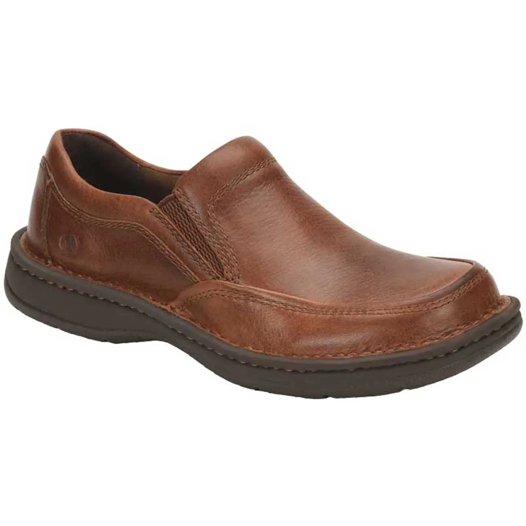 Dark Tan Leather Slip-Ons Born Blast III (Men's)