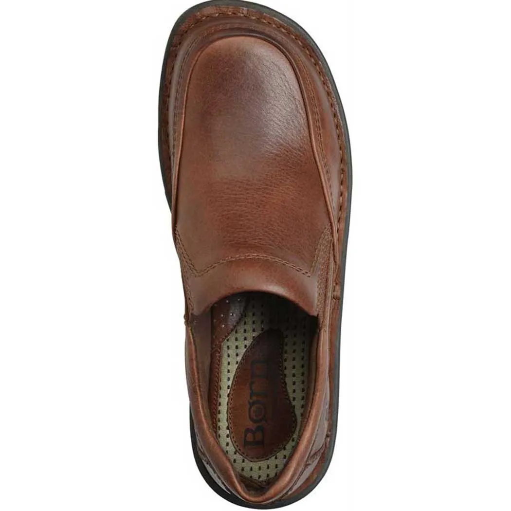 Dark Tan Leather Slip-Ons Born Blast III (Men's)