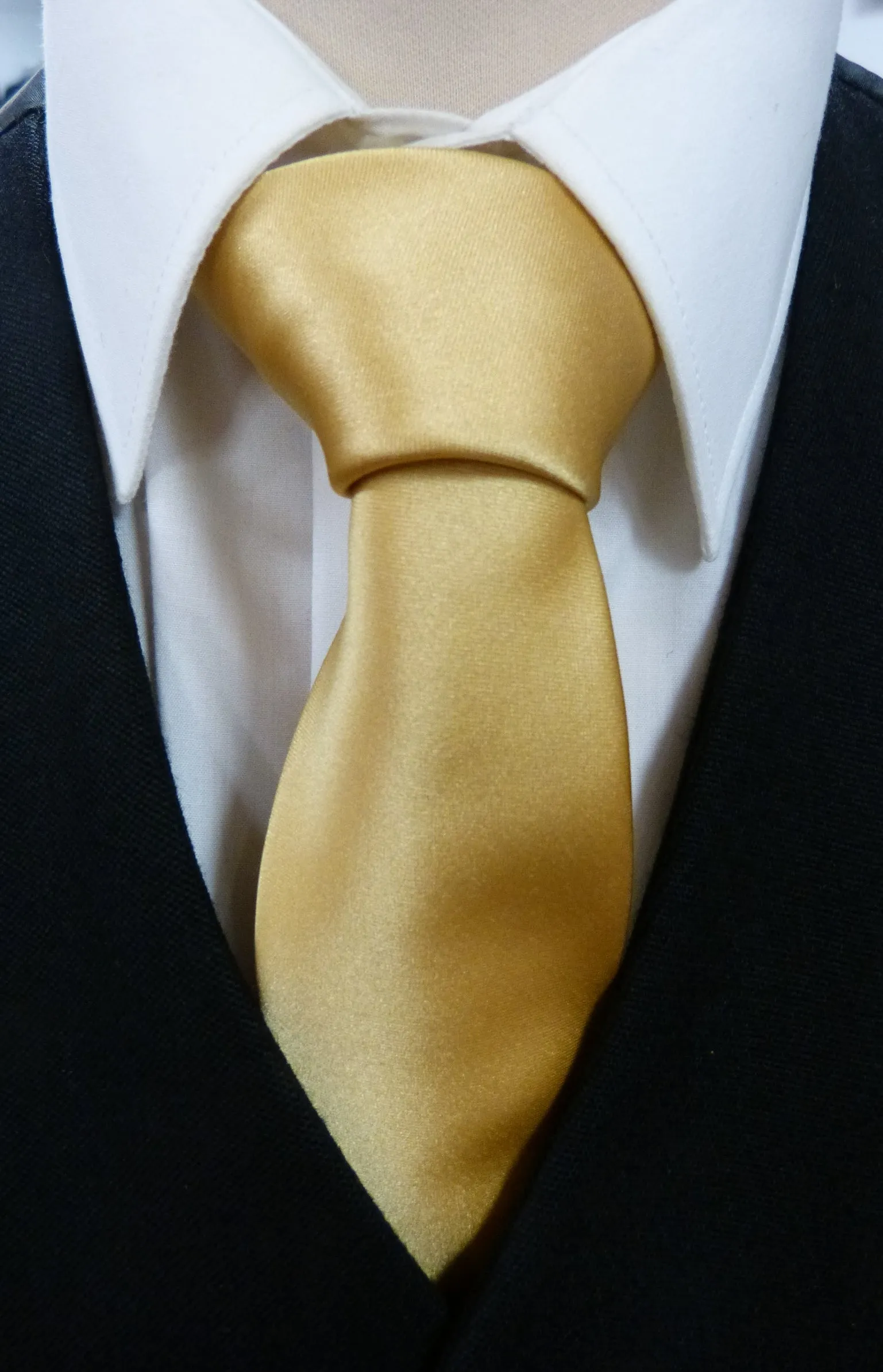 Gold Satin Tie for Boys