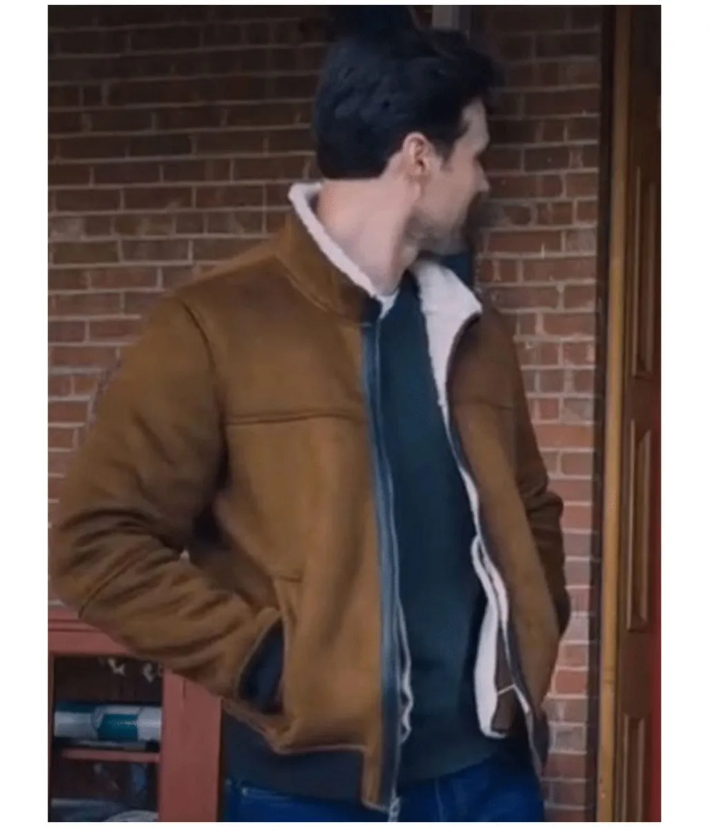 Brett Dalton One December Night Shearling Suede Leather Jacket