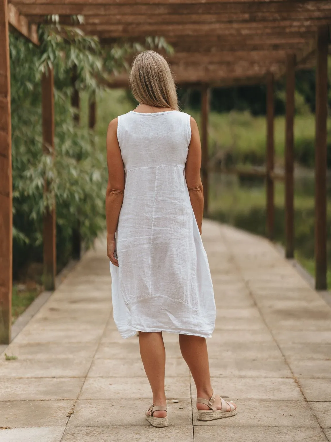 Bridie Linen Sleeveless Dress