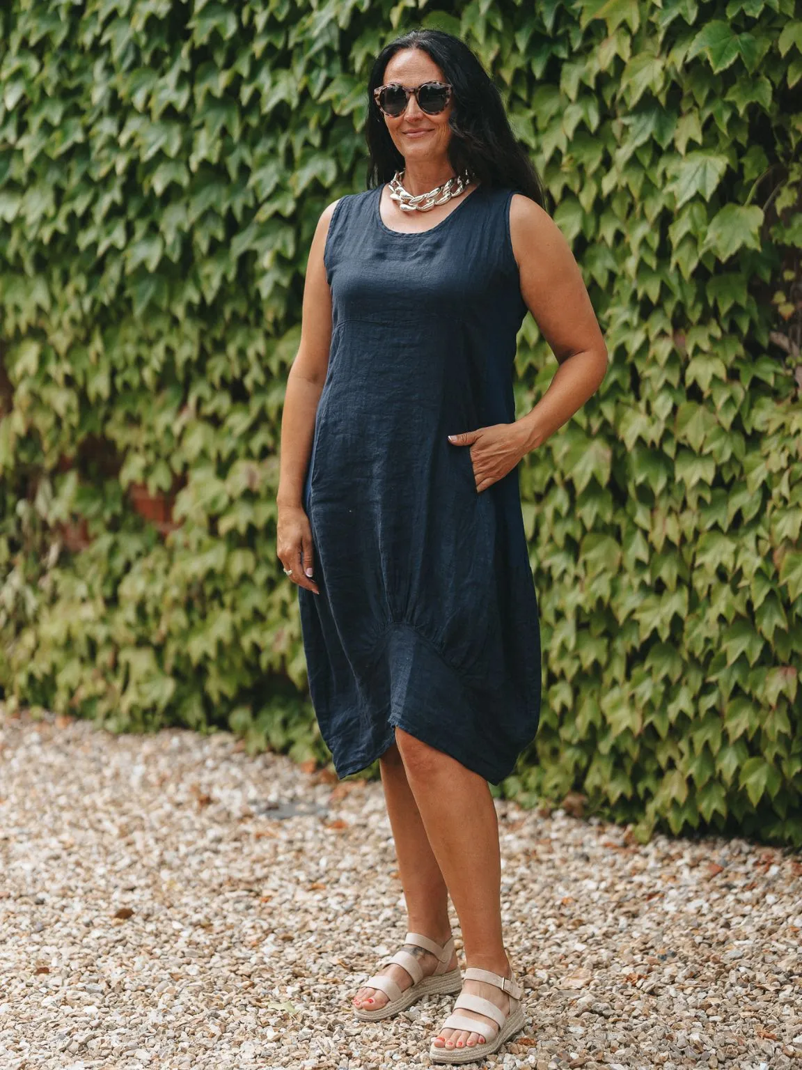 Bridie Linen Sleeveless Dress