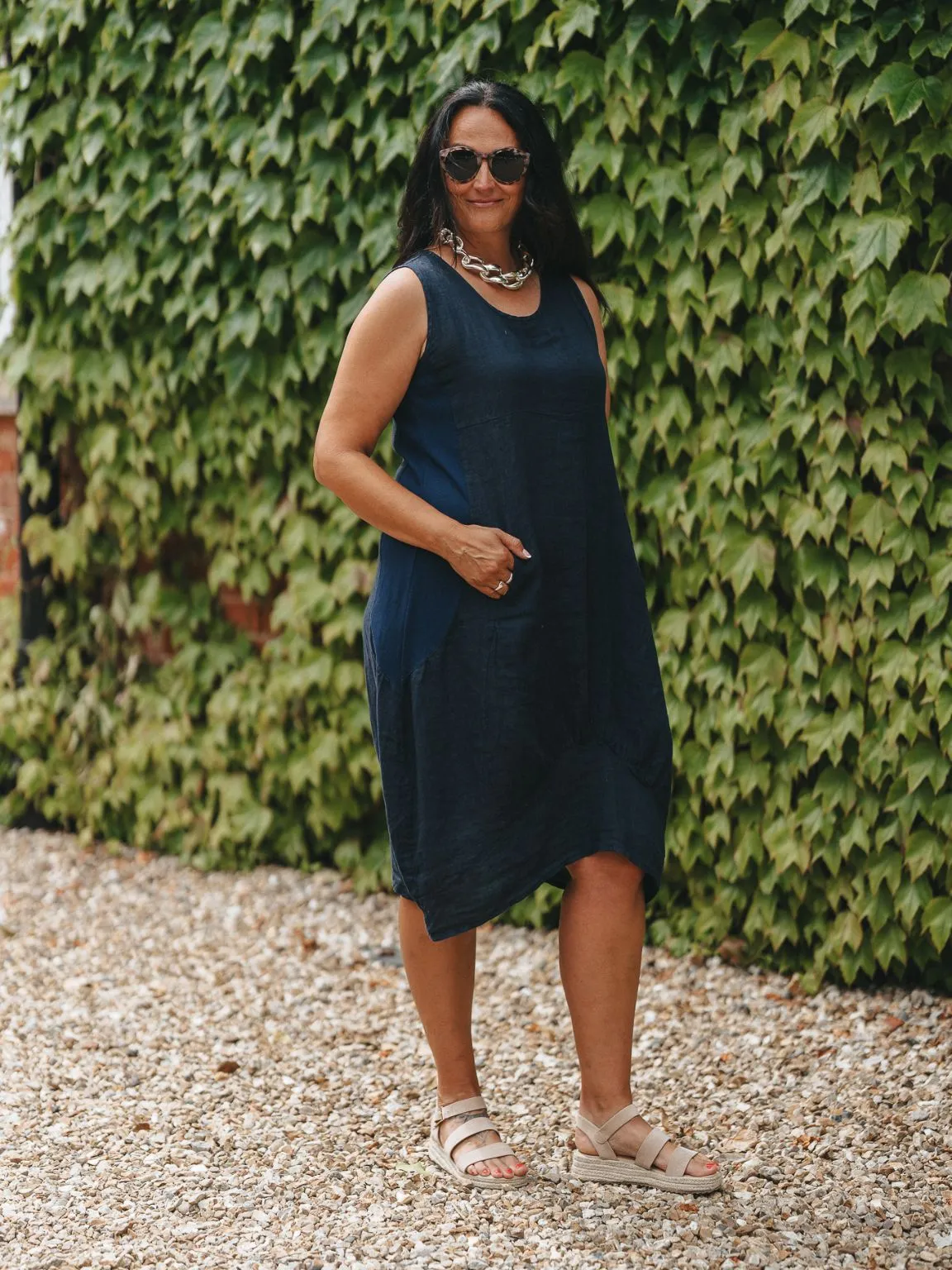 Bridie Linen Sleeveless Dress