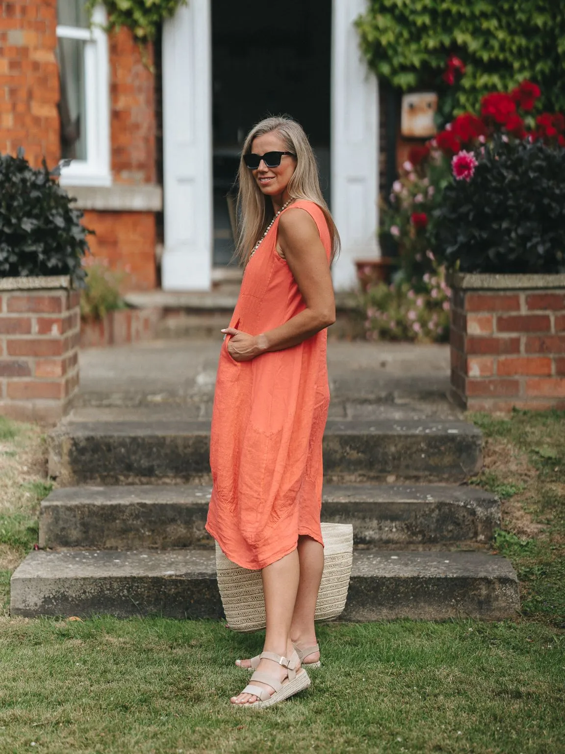 Bridie Linen Sleeveless Dress