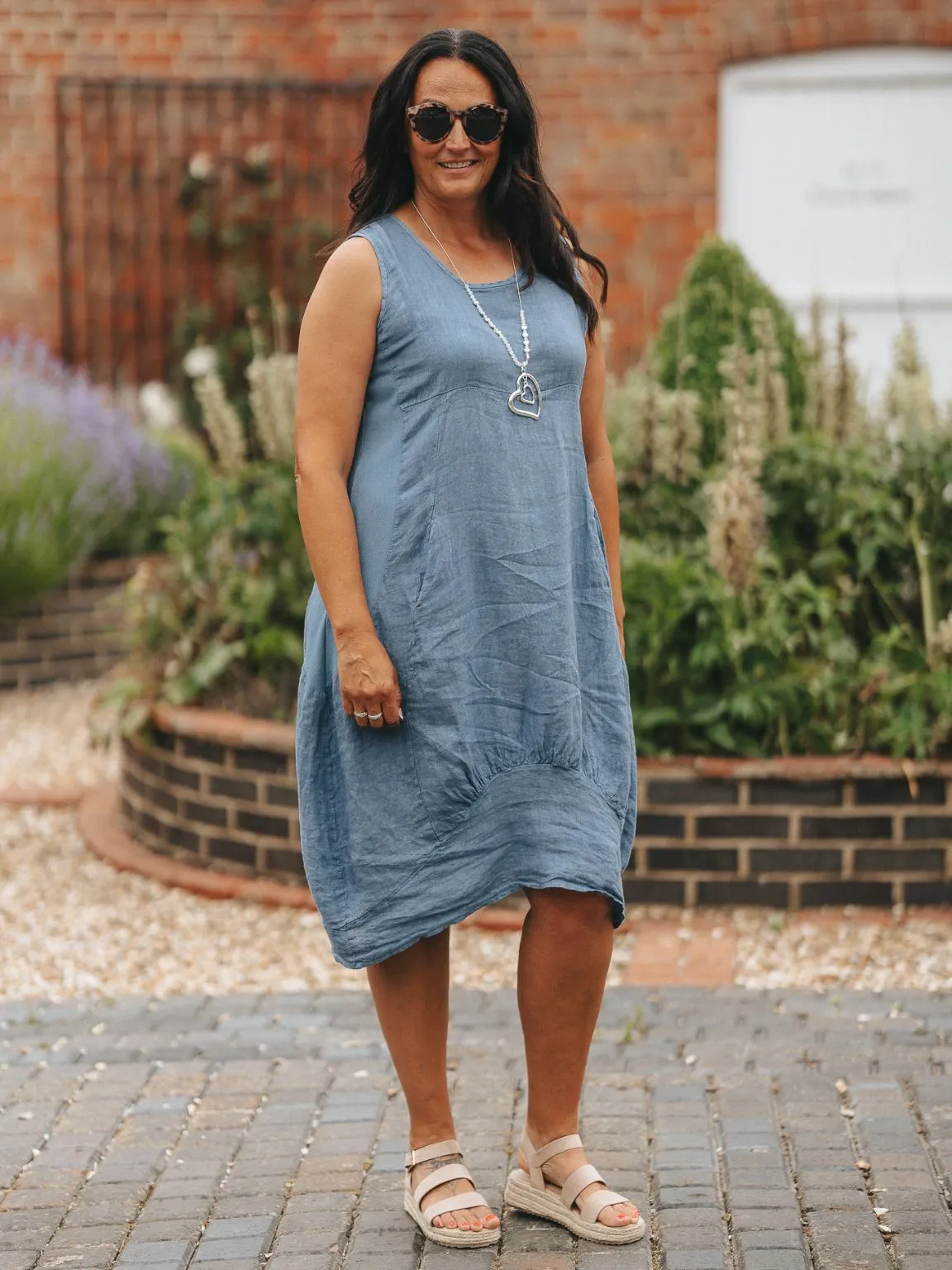 Bridie Linen Sleeveless Dress