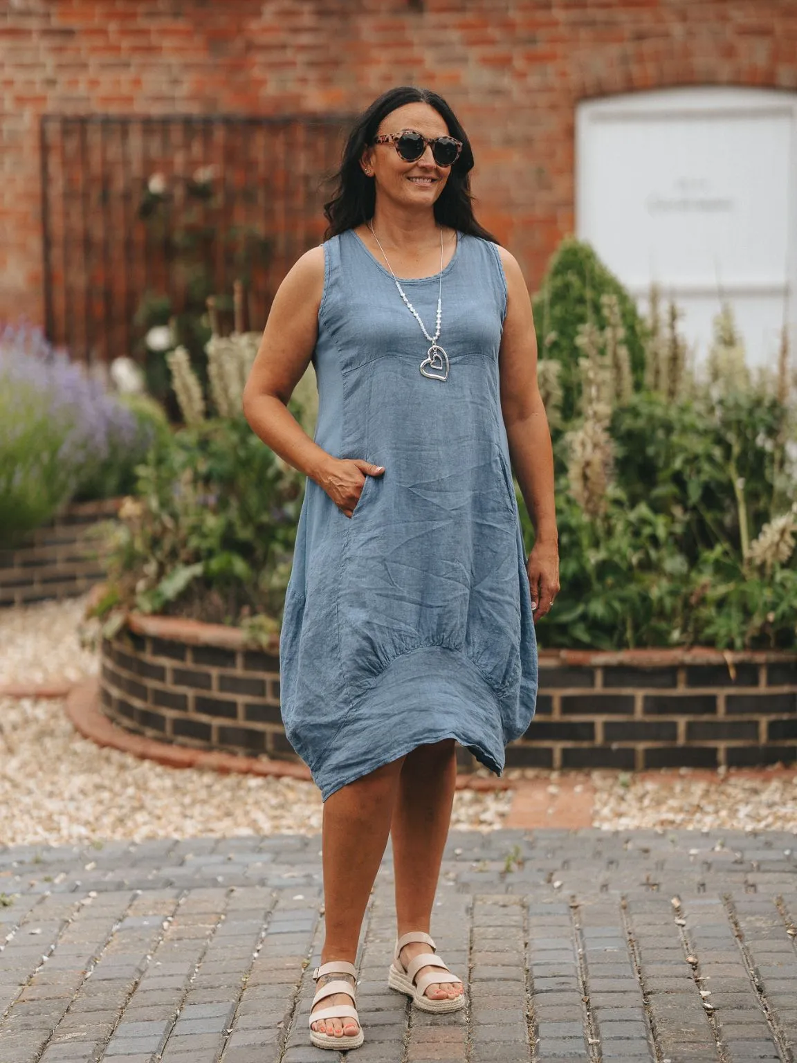 Bridie Linen Sleeveless Dress