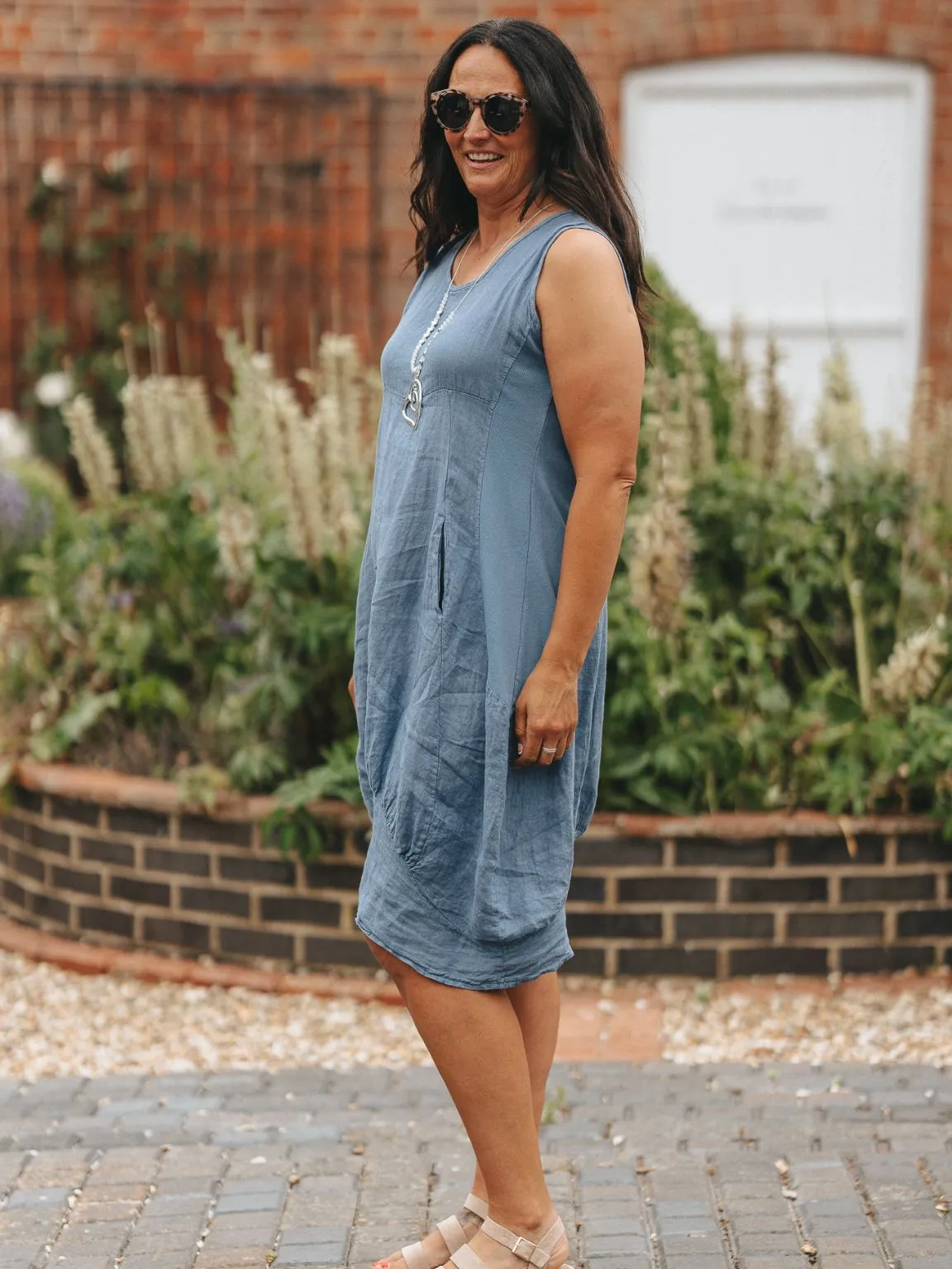 Bridie Linen Sleeveless Dress