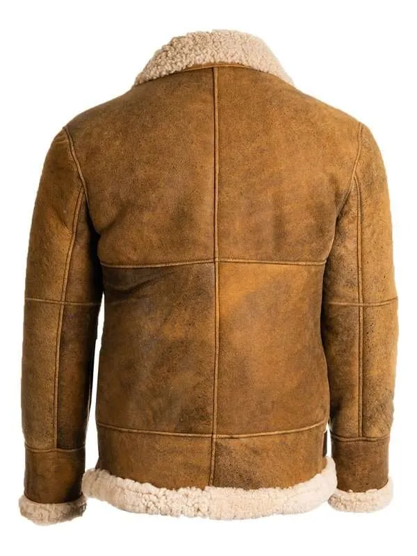 B3 Shearling Aviator Jacket in Brown by New American Jackets