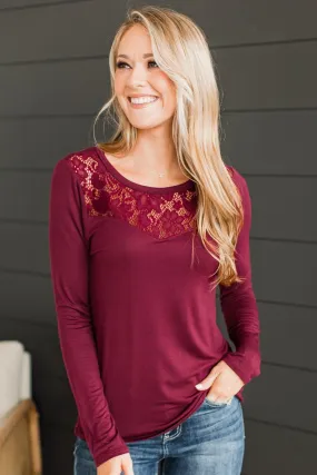 Knit Top Burgundy