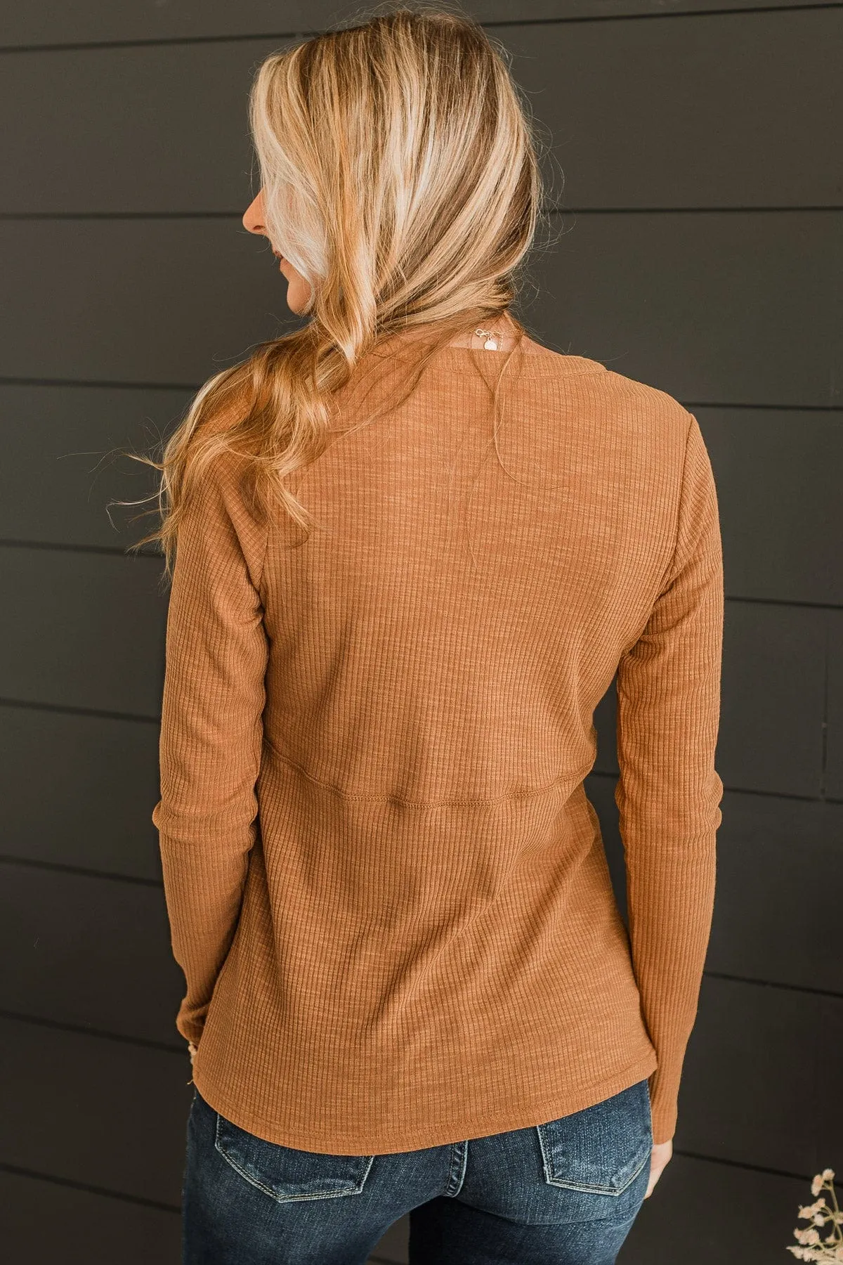 Camel Knit Top