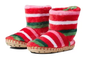 Candy Cane Stripes Fleece Slippers for Kids