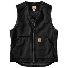 CARHARTT WASHED DUCK SHERPA LINED VEST 104394