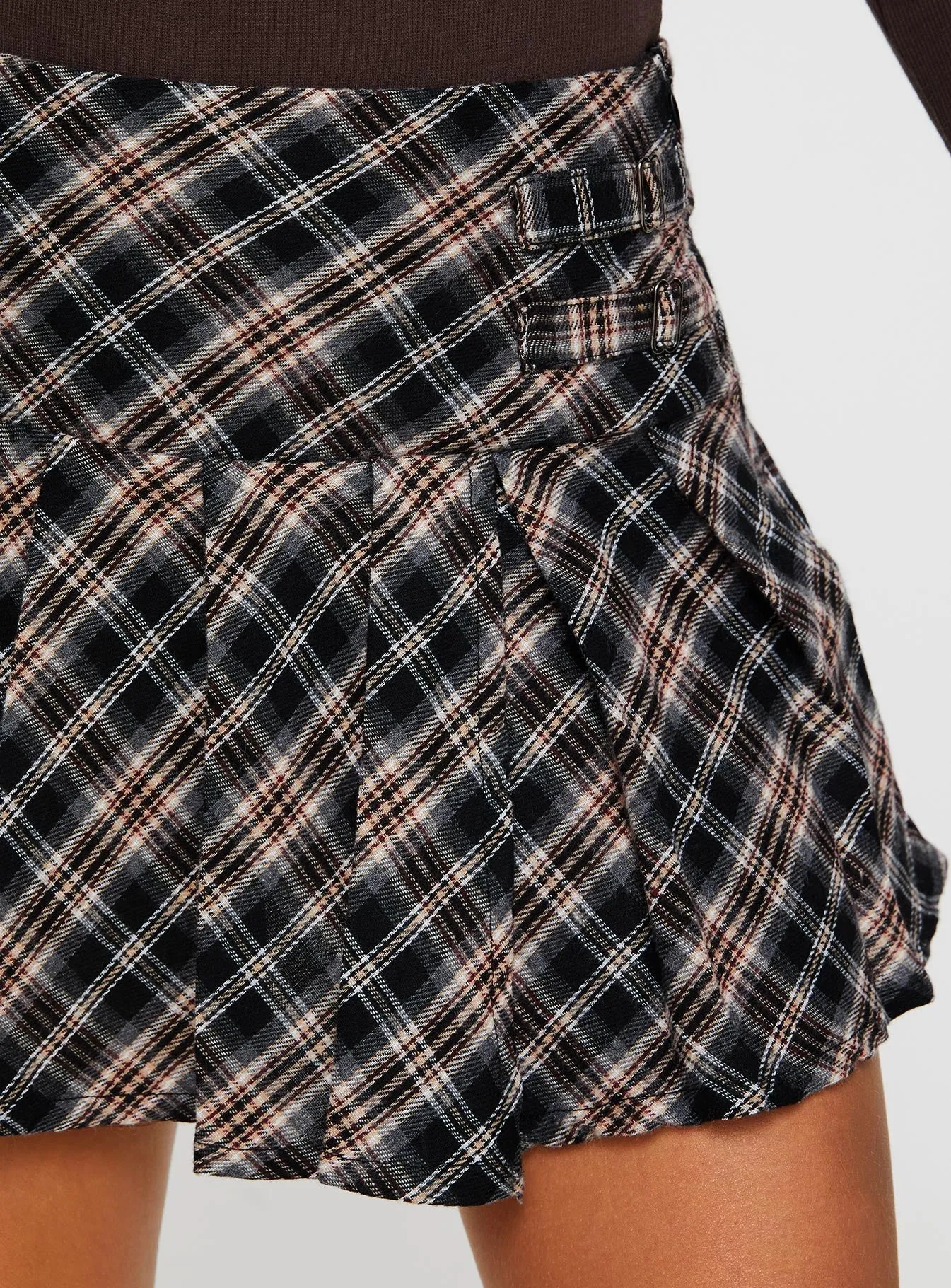 Black Check Mini Skirt Cartwright