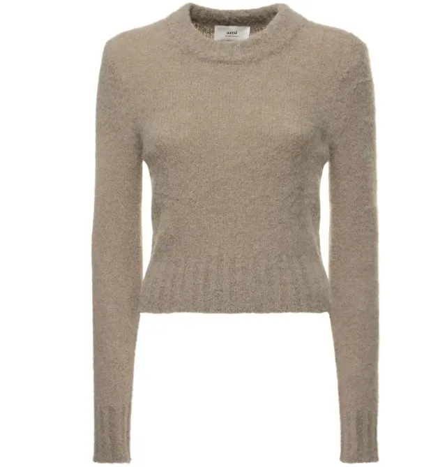 Plain Office Style Wool Long Sleeves with Boat Neck from TheOpen Product