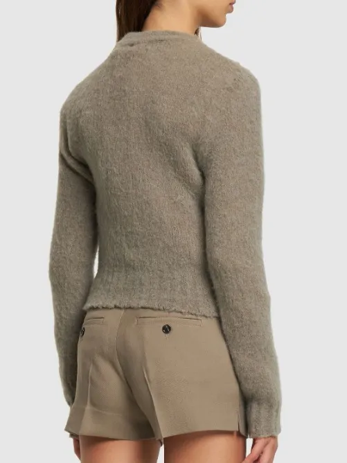 Plain Office Style Wool Long Sleeves with Boat Neck from TheOpen Product