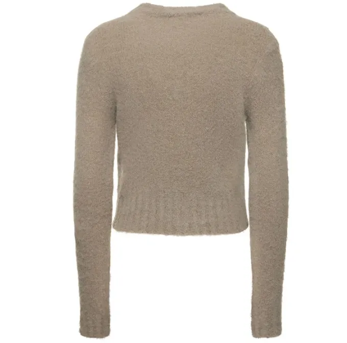 Plain Office Style Wool Long Sleeves with Boat Neck from TheOpen Product