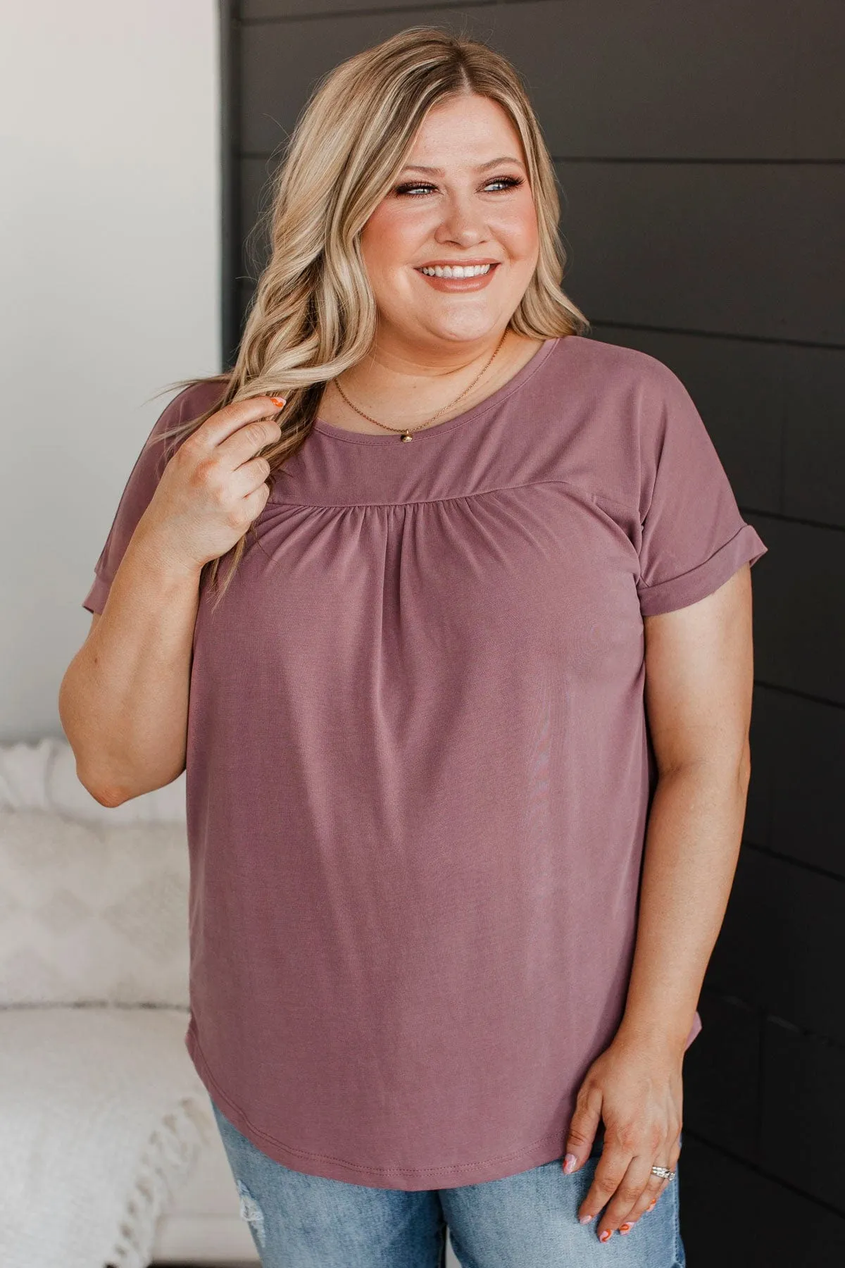 Dark Mauve Knit Top