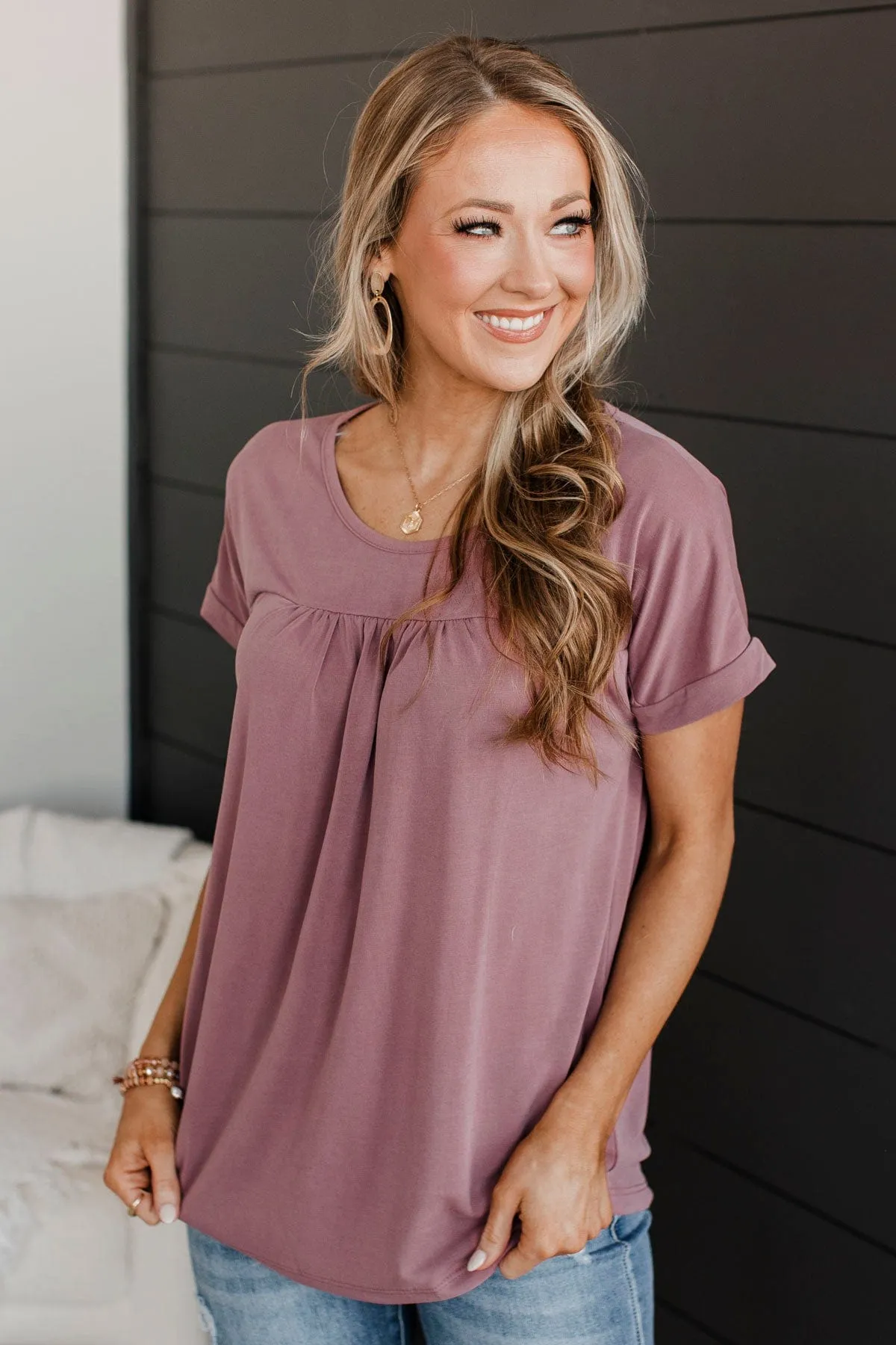 Dark Mauve Knit Top